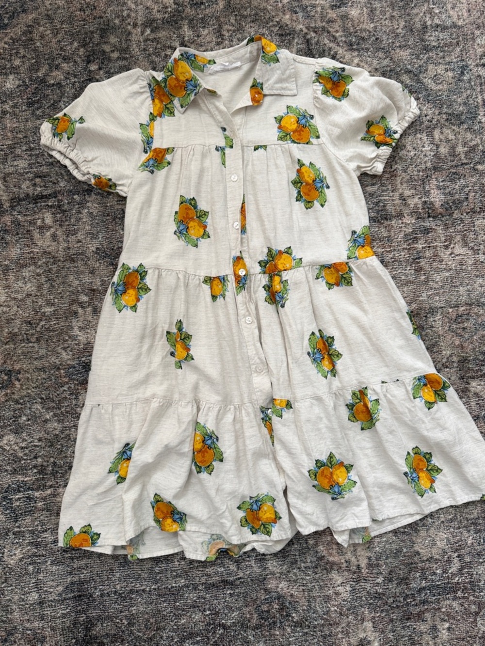 Jane and Delancey Linen Lemon Dress XS